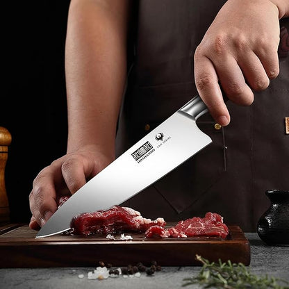 HOSHANHO 3-Piece Kitchen Knife Set, Ultra Sharp Chef/Santoku/Paring Knives,Professional High Carbon Steel Knives with Ergonomic Handle, Ideal Cooking Gift Set