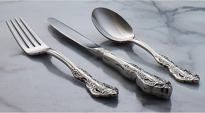 Oneida Michelangelo Fine Flatware Dinner Fork, Set of 4 , 18/10 Stainless Steel, Silverware Set, Dishwasher Safe
