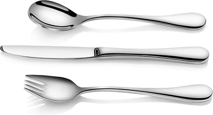 Artaste 56532 Rain 18/10 Stainless Steel 12-Piece Kids Flatware Set, Service for 4