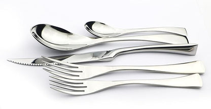 5-Piece 18/10 Stainless Steel Serrated Steak Knife Flatware Set, Service for 1