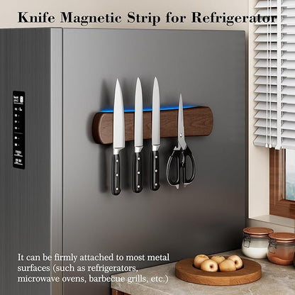 Magnetic Knife Holder for Wall, 12 Inch Wood Strong Magnetic Knife Strip, Small Kitchen Storage Space Savers, Rv Apartment Farmhouse Accessories Organizer, Housewarming Gifts for New Home