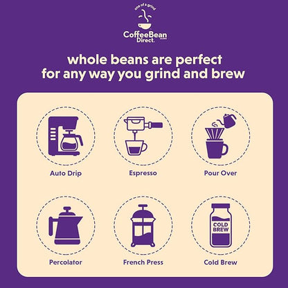 Coffee Bean Direct City Roast Papua New Guinea, Whole Bean Coffee, Medium Roast, 2.5 Pound Bag (Pack of 1)