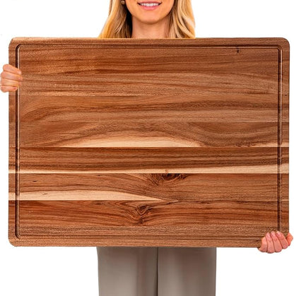 GAOMON 24 x 18 In Acacia Cutting Boardfor Kitchen, XXL Extra Large Charcuterie Cheese Platter Serving Tray, Food Prep and Serving Boards, Chopping Boards for Meal Vegetables and Cheese