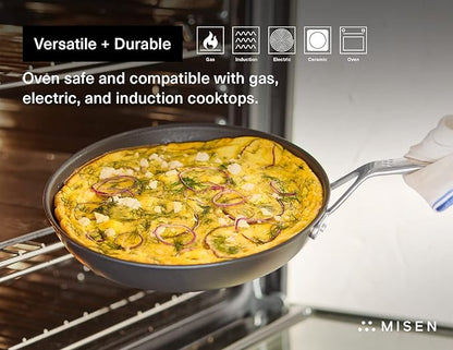 Misen Premium Nonstick Frying Pan 8 Inch - Premium Skillet for Meat, Vegetables, Eggs, and More - Tough, Long Lasting, Non Stick Coating for Easy Cooking and Quick Clean Up