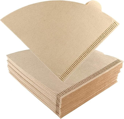 100PCS Coffee Filter, Disposable Unbleached Cone Filter Papers Size 01 for Coffee Dripper & Pour Over Coffee Maker, 1-2 Cups