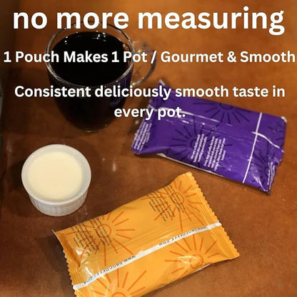 Ground Coffee | Gift Set Sampler Pack Variety Flavored Medium Roast Low Acid Mold Free Pouches | Gourmet Bulk Packets | Highest Rated Individual Premeasured Powder Bags for 12 Cup Drip Maker