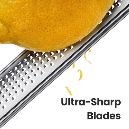 Cheese Grater with Non-Slip Handle, Lemon Zester, Extra Coarse Grater, 15in x 1.4in
