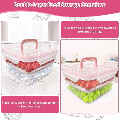 moleath Bento Box with 6 Removable Compartments Lunch Box, Microwave & Dishwasher Safe, Leakproof BPA-Free Snack Containers Ideal for Office, Picnic, Camping, Party, Travel, Pink