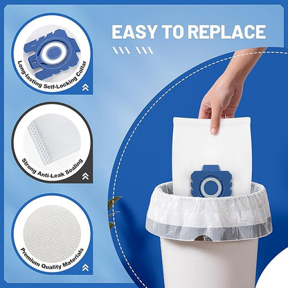 14 Pack 3D GN Vacuum Dust Bags Replacements for Miele Classic C1, Complete C2 C3, S227 S240, S270, S400, S400i, S600, S2, S5, S8 Series 4 Motor Protection Filters,4 AirClean Filters