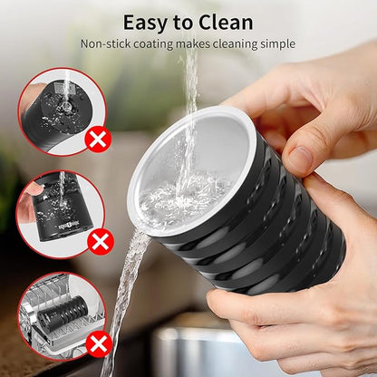 Milk Frother, Paris Rhône 4-in-1 Milk Steamer and Frother, Hot & Cold Foam Milk Warmer with Temperature Control, Auto Shut-Off Frothers for Coffee, Latte, Cappuccino, Macchiato