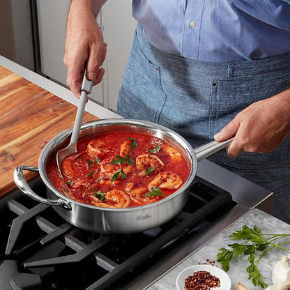 Fissler M5 Pro-Ply 5-ply Stainless Steel Sauté Pan, 3 Quart, with Metal Lid