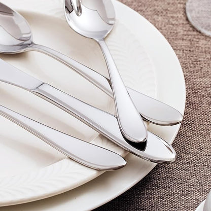 KINGSTONE 40-Piece Silverware Set for 8,18/10 Premium Stainless Steel Flatware Set, for Home, Restaurant, Wedding and Party Use, Mirror-Polished Cutlery Set, Dishwasher Safe.