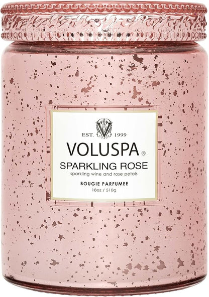 Large - Sparkling Rose by Voluspa for Unisex - 18 oz Candle