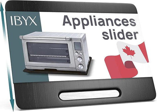 Ibyx Elegant Sliding Tray for Your Coffee Maker & Heavy Kitchen Appliances - Sturdy, Slides Easily from Under The Cabinet (Black, 21" W x 15" D)