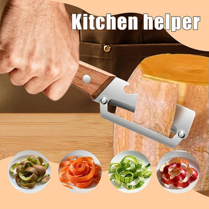 2025 New Kitchen Multifunctional Vegetable Peeler, 2 in 1 Stainless Steel Single Blade Peeler Tool with Bottle Opener