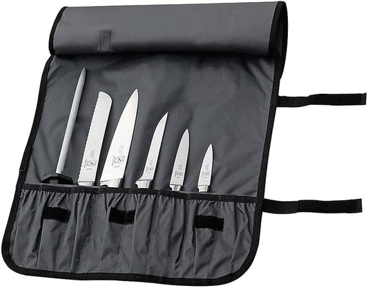 Mercer Culinary 7-Pocket Knife Roll, Black