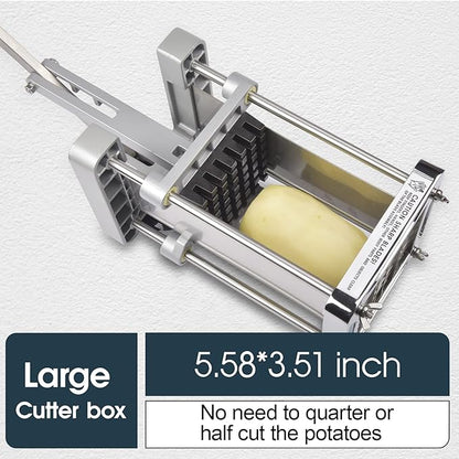 French Fry Cutter, Sopito Professional Potato Cutter Stainless Steel with 1/2-Inch Blade Great for Potatoes Carrots Cucumbers