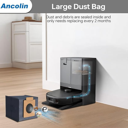 15 Pack Dust Bags for eufy X10 Pro Omni Robot Vacuum and X8 Pro Models, Large Capacity, with Self-Empty Station, 4-Layer Replacement Bag