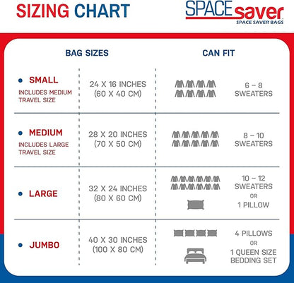 4 Pack Hanging Vacuum Storage Bags for Jackets, Clothes, Suits and Dresses – Vacuum Sealed Compression Bags with Hand Pump – Space Saver Storage Bags for Moving, Travel & Organization (2S & 2L)