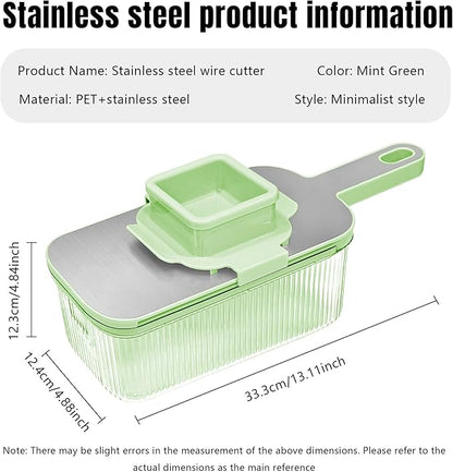Multifunctional Mandoline food Slicer & Vegetable Chopper with Container – 6-in-1, mandolin, Cutter, Grater, Potato Slicer, Tomato Cutter, Cabbage Shredder & Fruit/Veggie Shredder -Safe & Easy to Use