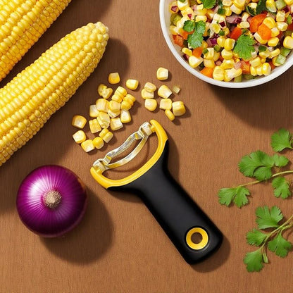 Corn Peeler for Corn on the Cob, Stainless Steel Corn Stripper Tool with Ergonomic Handle, Efficient Kernel Remover for Quick Food Prep, Dishwasher Safe