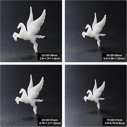 Woohome 14 PCS 3D Resin Mould Filler Mini Horse Paper Crane Paper Airplane Resin Casting Moulds Fillers, 3D Resin Filler Art Craft Supplies Epoxy Moulds for Art Resin Crafts DIY