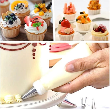 21Inch Tipless Piping Bags for Royal Icing, 200 Pcs Extra Thick Anti Burst Large Decorating Bags Butter Cram Cookies Decoration, Perfect for Professional Baking Lover