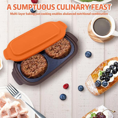 Microwave Egg Cooker - Egg Cooker Microwave, Multi-use Microwave Egg, Cooker & Poacher for Breakfast Sandwiches, Save Time,Portable,Microwave Egg Fryer for Home,Travel,Gifts(Orange)