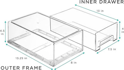 Sorbus Medium Clear Storage Drawers (6 Pack)