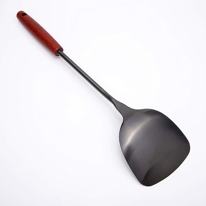 FJNATINH Wok Spatula 15 inches Spatulas for Wok, Stainless Steel Metal Wok Spatulas for Kitchen Use Cooking Utensils Spatula for Cooking Cast Iron