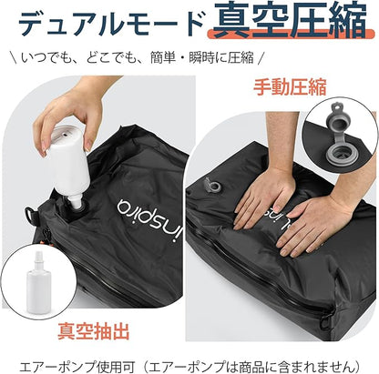 Vacuum Bags for Travel Luggage, Reusable Compression Bags for Carry On Suitcases and Backpack, Vacuum Seal Packing Cube for Cloth (1PC No Pump)