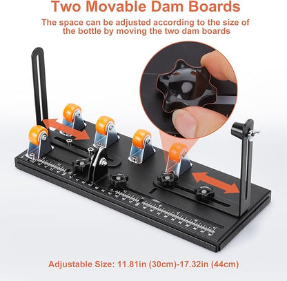 FIXM Glass Bottle Cutter, Upgraded Double Dam Boards Bottle Cutting Tool Kit, Complete Set of Bottle Cutter & Glass Cutter for Square and Round Bottle