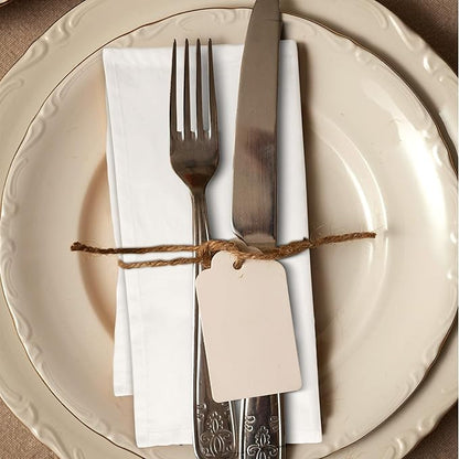 Urban Villa Cloth Napkins Ivory Dinner Napkins Set of 12 (18X18 Inches) 100% Cotton Absorbent Washable Durable Reusable Cloth Napkins Ideal for Farmhouse Party Thanksgiving Harvest Fall Dinner Napkins