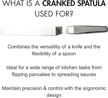 Global 6 inch Angled Palette Knife, Cranked Spatula, Stainless Steel, Baking, GS-42/6