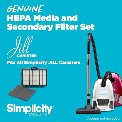 Simplicity Vacuums 6-pack Vacuum Bags Type Z and Filter Set for Jill Canister Vacuum Cleaner, SZH-6 Bags and SF-I4.3 Filter Set with Certified HEPA FiltratioN