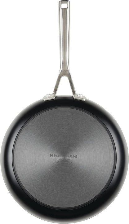 KitchenAid Hard Anodized Ceramic Nonstick Cookware Pots and Pans Set, 9 Piece - Matte Black