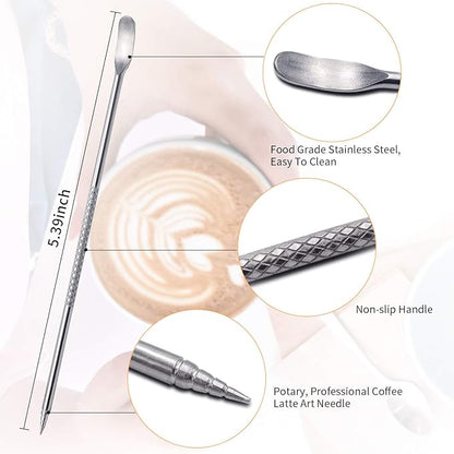 Milk Frothing Pitcher, 20OZ/600ML Stainless Steel Espresso Steaming Pitcher Coffee Milk Frother Cup with Decorating Art Pen for Espresso Machine, Milk Frother, Latte Art