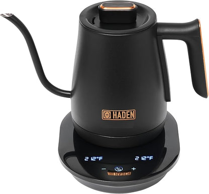 Haden Electric Tea Kettle, Gooseneck Hot Water Boiler, 0.6L Teapot, Black/Copper