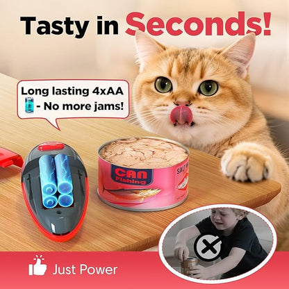 Easy Electric Can Opener One Touch Fits All Can Sizes with Safety Smooth Edge for Kitchen, Hands Free Can Opener electric with Battery Operation for Seniors, Arthritis and Chef