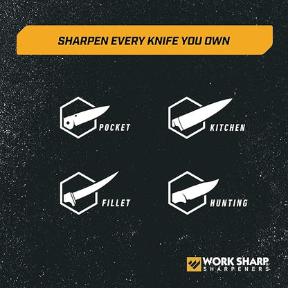 Work Sharp Precision Adjust Knife Sharpener Kit, Sharpens All Pocket and Kitchen Knives with ease & control