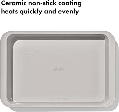OXO Good Grips Non-Stick Pro Ceramic Coated Metal Bakeware 9” x 13” Cake Pan – Biscuit