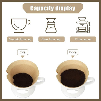 600 Count #4 Coffee Filter 8-12 cup, Disposable Cone Coffee Filters For Pour Over and Drip Coffee Maker