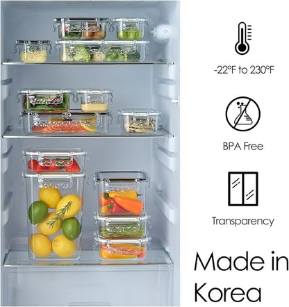 Airtight Food Storage Container With Lid (45.6oz) BPA-Free | Meal Prep | Microwave, Freezer and Dishwasher Safe | Leak-Proof | Kitchen Fridge Organizer Boxes | lids airtight sealing
