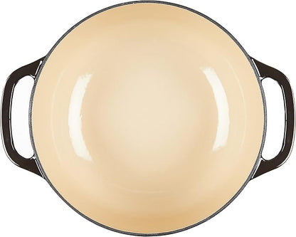 Lodge Manufacturing Company EC6D18 Enameled Dutch Oven, 6 qt, Midnight Chrome