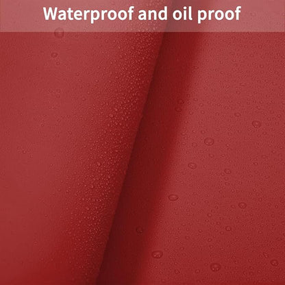 Leather Table Cover,1.8mm Thick,12x84 Inch Desk Cover,Dresser Cover Top,Dresser Protector Top,Dresser Cover,End Table Cover.(Black+Wine Red,12x84)