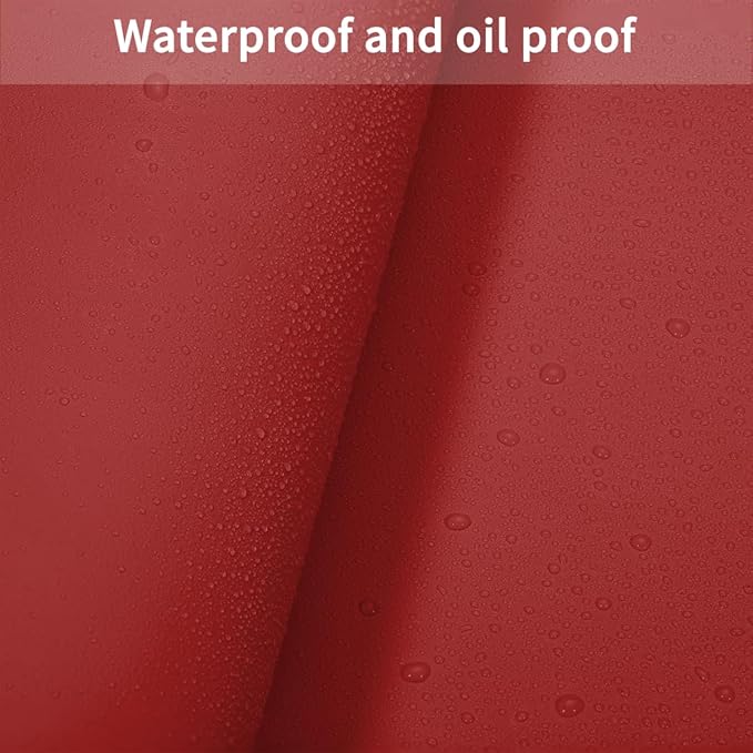 Leather Table Cover,1.8mm Thick,40x40 Inch Table Protector,Table Protector for Dining Room Table,Dining Table Cover,Table Cover Protector.(Black+Wine Red,40x40)