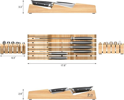Cangshan HELENA Series German Steel Forged 7-Piece In-Drawer Knife Set (Black)