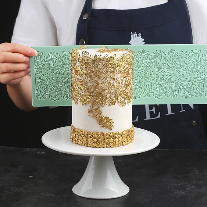 GROWTAIL Lace Molds Silicone,Cake Fondant Embossing Mat,Lace Molds for Cake Decorating Edible Lace