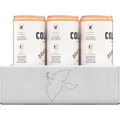 La Colombe Coffee, Caramel Draft Latte, 11 fl oz Cans (Pack of 12), Coffeehouse Quality Cold Brew, Specialty Grade Coffee Beans, Ready-to-Drink On-the-Go
