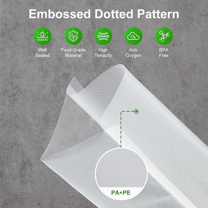 Ultrean 8" x 150' Vacuum Seal Roll Keeper with Cutter, Commercial Grade Vacuum Sealer Bags for Food Saver,BPA Free,Ideal for Storage,Meal Prep and Sous Vide